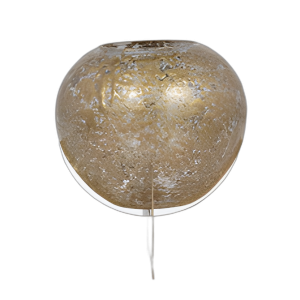 VIDRIO, 8´´ ORBE DE HURACANES, TRANSPARENTE/ORO