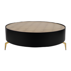 MADERA, 47´´ GOLD LEAF TOP TABLE, BLK/GLD, KD