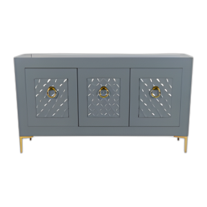 MADERA, 78X39 GABINETE DE CONSOLA, GRIS/GLD, KD