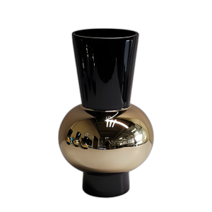 VIDRIO, TÓTEM DE 10´´ , NEGRO/ORO