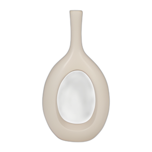 CER, JARRÓN DE CORTE ABIERTO DE 12´´ , ALGODÓN