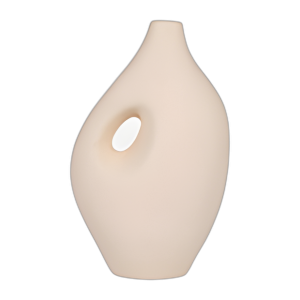 CER, JARRÓN DE MANGO NÓMADA DE 12´´ , MARFIL