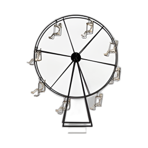 METAL, 23´´ RUEDA DE LA FORTUNA, NEGRA