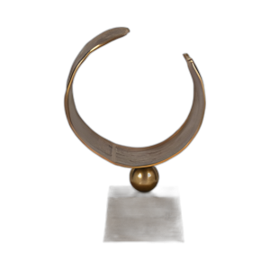 METAL, DECO DE LA MESA REDONDA DE 23´´ , LATÓN ANTIGUO