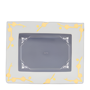 CER, MARCO DE FOTOS DE FLORES DE CEREZO 5X7, ORO/BLANCO