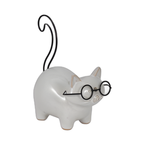 CER, 6´´ KITTY DE PIE, BLANCO/NEGRO