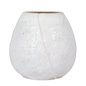 CER, JARRÓN REDONDO DE 11´´ , MARFIL