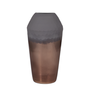 VIDRIO DE 14´´ 2 TONOS CORTADOS A MANO, METÁLICO