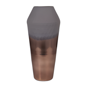 VIDRIO DE 17´´ 2´´ CORTADO A MANO DE 2 TONOS, METÁLICO