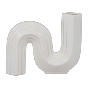 CER, JARRÓN DE BOCADILLO DE 6´´ , BLANCO