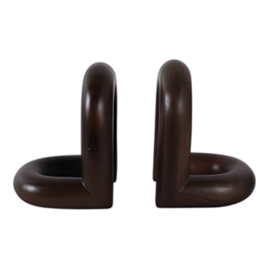 S/2 7´´ SET DE BOSQUES DE MADERA DE LOOPY, MARRÓN OSCURO