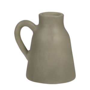 VASADOR DE TERRACOTA DE 8´´ CON MANGO, VERDE SALVIA