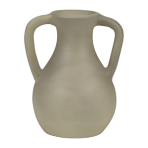 GAMÁN DE JARRA DE 11´´ ´´ TERRACOTTA CON MANIJAS, SAGE GREEN