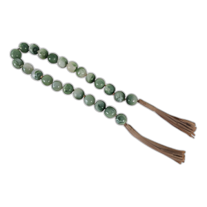 RESINA, GUIRNALDA DE CUENTAS DE 36 X 1, VERDE