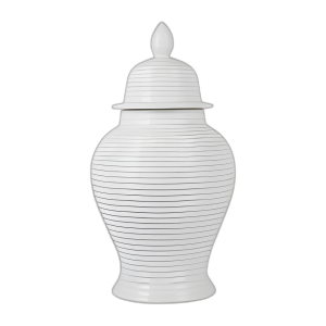 CER, 24´´ JARRO DE TEMPLO ACANALADO, BLANCO