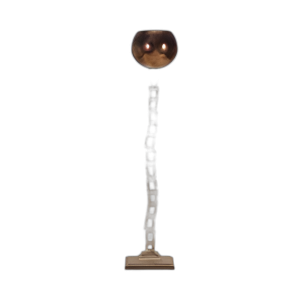 METAL, SOPORTE DE COLOR AZULEAL DE 24´´ CON BASE, ORO