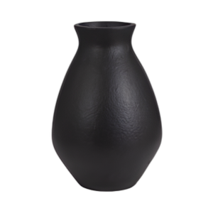 TERRACOTTA, JARRÓN ORGÁNICO DE 16´´ , NEGRO