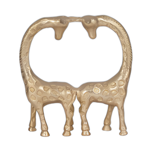 METAL, 10´´ PAREJA GIRRAFFE, ORO