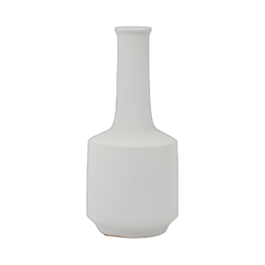 ARCILLA, JARRÓN DE TEXTURA VOLCÁNICA DE 16´´ , BLANCO