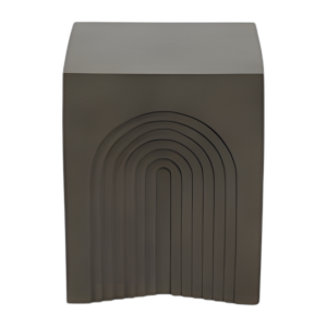 CONCRETO, ARCOS DE 18´´ EN MESA DE ACENTO CUADRADO, OSCURO