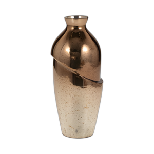 VIDRIO DE 12´´ JARRÓN ABSTRACTO, BRONCE