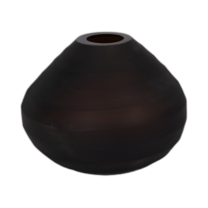 VIDRIO, JARRÓN ROTUNDO DE 10´´ , MARRÓN AHUMADO