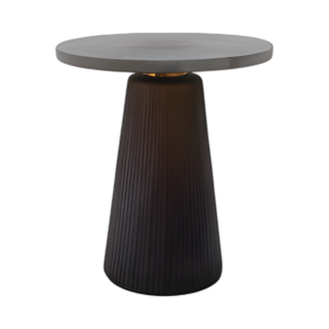 VIDRIO, MESA DE ACENTO DE 18´´ W BASE DE LATÓN, MARRÓN AHUMADO