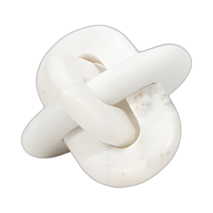 MÁRMOL, DECORACIÓN DE NUDOS DE 6´´ , BLANCO