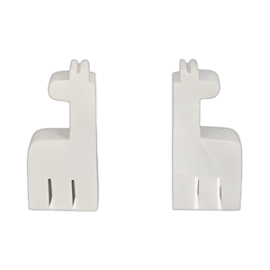 MÁRMOL, S/2 7´´ GIRAFFE BOOKENDS, WHITE