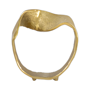 METAL, ANILLO MARTILLADO RETORCIDO DE 10´´ , ORO