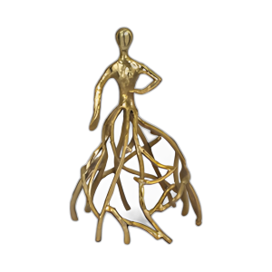 METAL, 14´´ DAMA BAILARINA, ORO