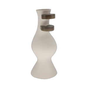 ECOMIX, JARRÓN ABSTRACTO DE 18´´ , MARFIL