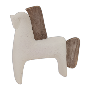 ECOMIX, DECO DE CABALLOS DE 14´´ , MARFIL