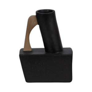 ECOMIX, JARRÓN DE 16´´ EN EL TIMBRE W MANGO, NEGRO