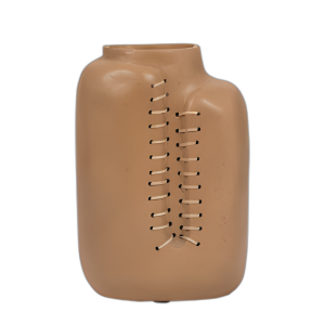 ECOMIX, JARRÓN COSIDO DE 12´´ , TERRACOTA