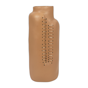 ECOMIX, JARRÓN COSIDO DE 18´´ , TERRACOTA