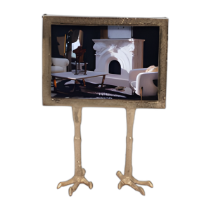 METAL, MARCO FOTOGRÁFICO DE 5X7 PÁJAROS, ORO