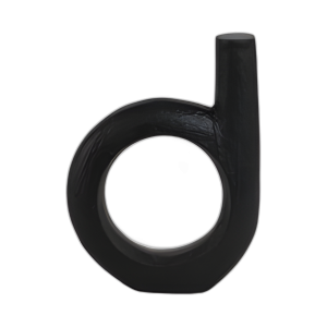 METAL, ESCULTURA EN BUCLE DE 12´´ , NEGRO