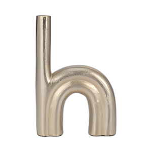 METAL, JARRÓN DE DOBLE ARCO DE 12´´ , CHAMPÁN