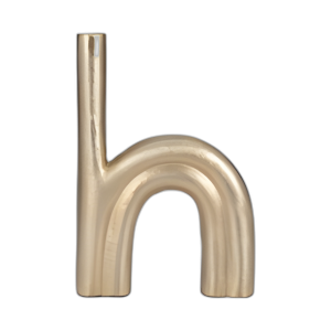 METAL, JARRÓN DE DOBLE ARCO DE 15´´ , CHAMPÁN