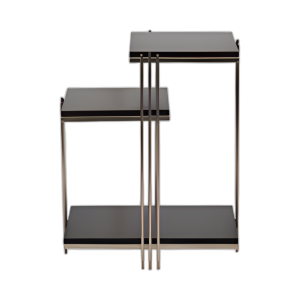 METAL/MADERA, MESA LATERAL DE TRES NIVELES DE 24´´