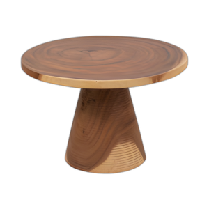 MADERA, 27X18 MESA DE CAFÉ CON BASE ACANALADA, NATURAL/2BX