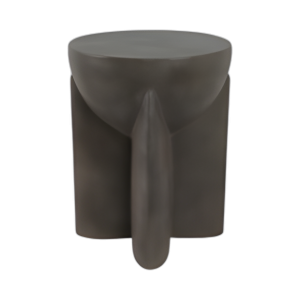 CONCRETO, MESA DE ACENTO CONTEMPORÁNEO DE 19´´ , GRIS OSCURO