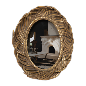 RESINA, 4X6 PLUMAS ALREDEDOR DEL MARCO DE FOTOS, ORO