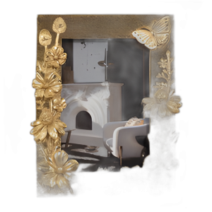 RESINA, MARCO DE FOTOS DE TIEMPO DE PRIMAVERA 4X6, ORO