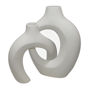 CER, S/2 11/13´´ JARRONES ENTRELAZADOS, BLANCO