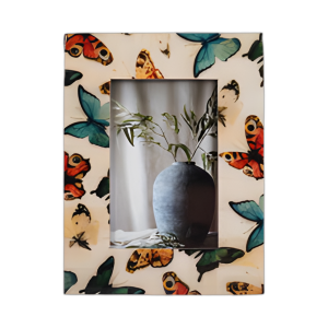 RESINA, MARCO DE FOTOS DE MARIPOSAS 4X6, MULTI