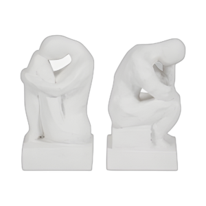 S/2 7´´ PENSANDO EL HOMBRE SUJETALIBROS, BLANCO