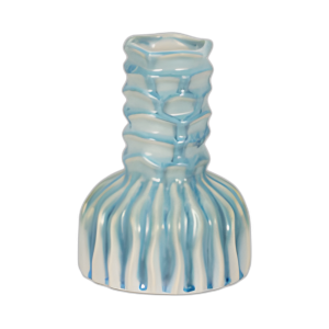 FINEZ REACTIVO DE JARRÓN DE BROTES COSTERAS DE 8´´ , AZUL