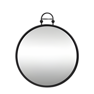 METAL, ARO DE METAL ESPEJO DE 24´´ , WB NEGRO